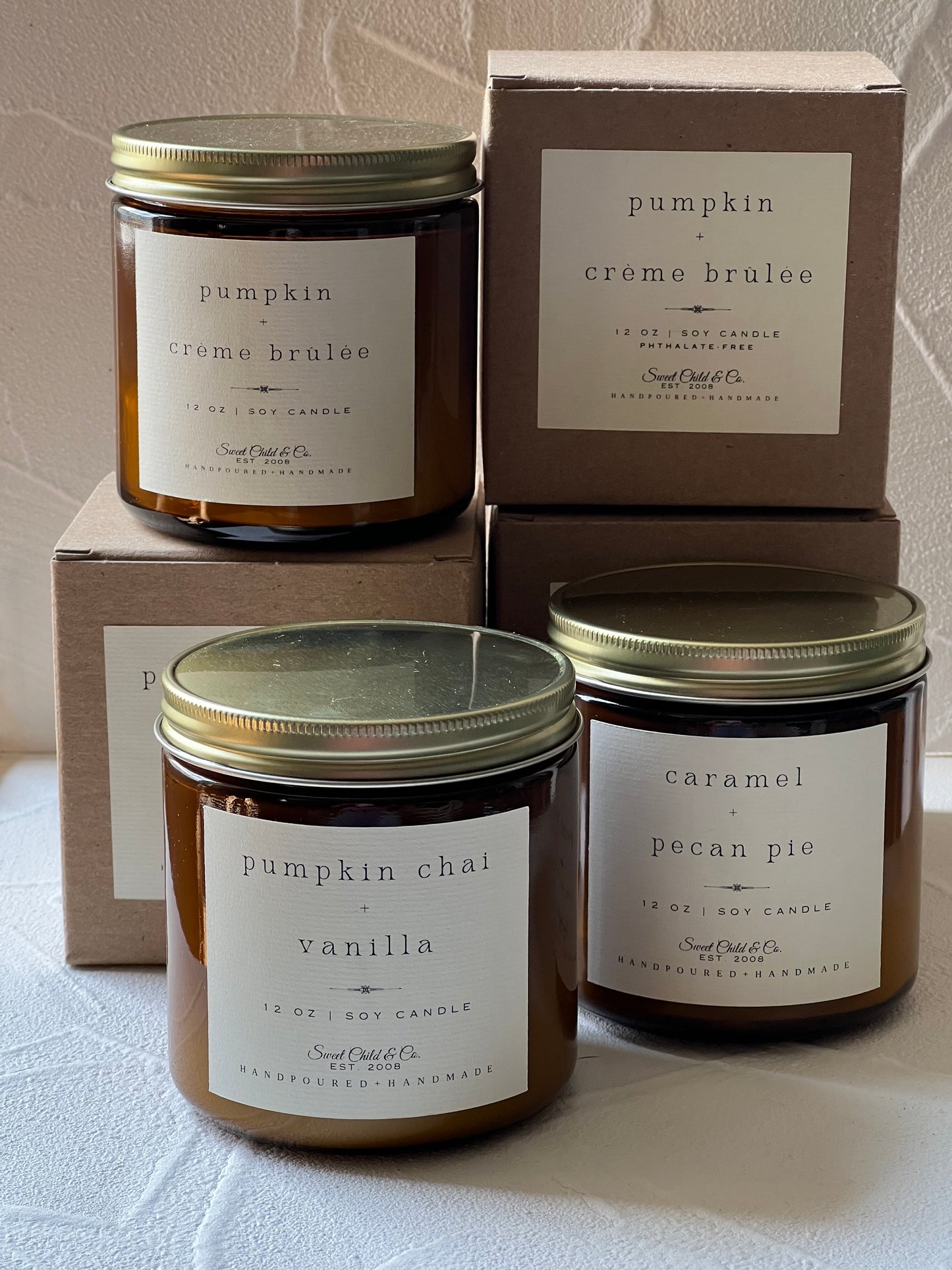 12 oz Soy Candle in Amber Classic Jar FALL FAVORITES