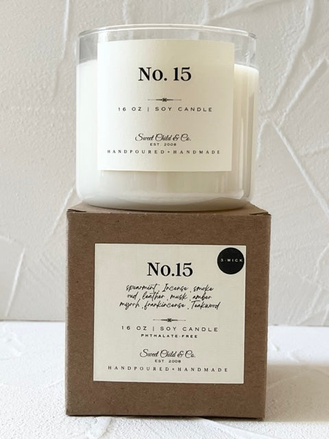 16 oz Large Candle in Clear Tumbler Jar