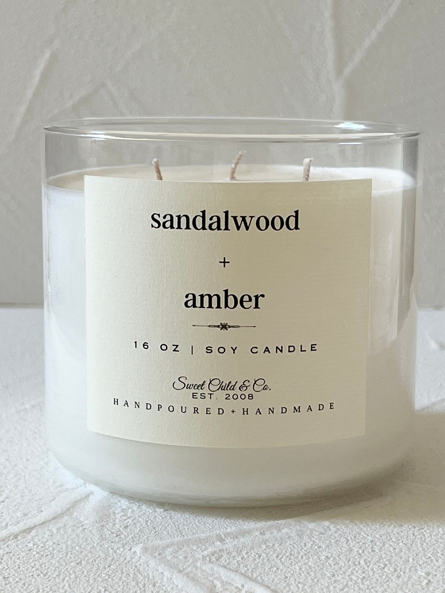 16 oz Large Candle in Clear Tumbler Jar