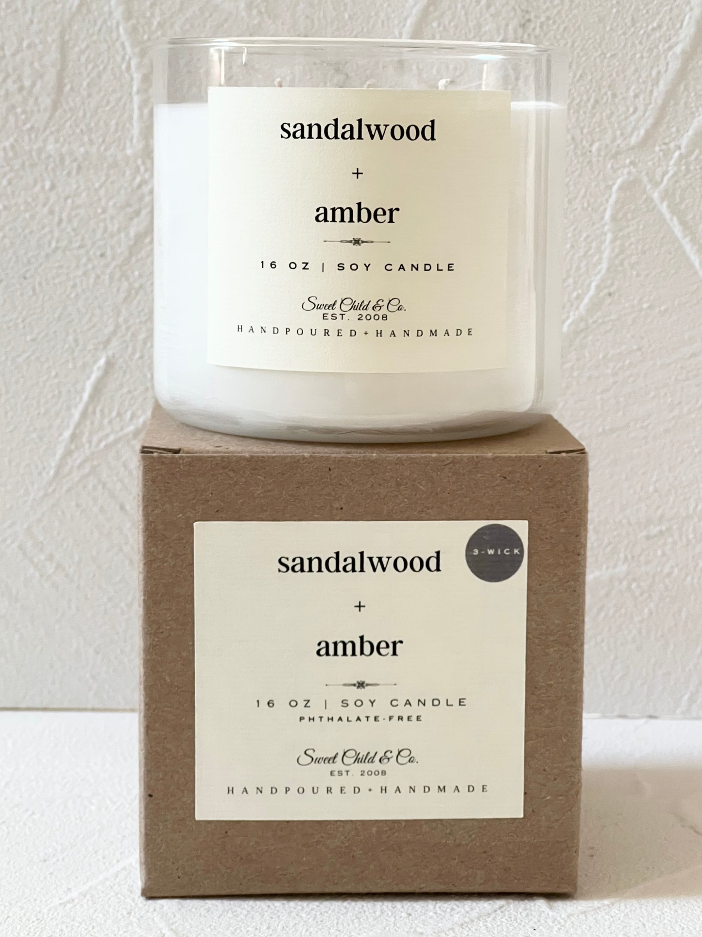 16 oz Large Candle in Clear Tumbler Jar