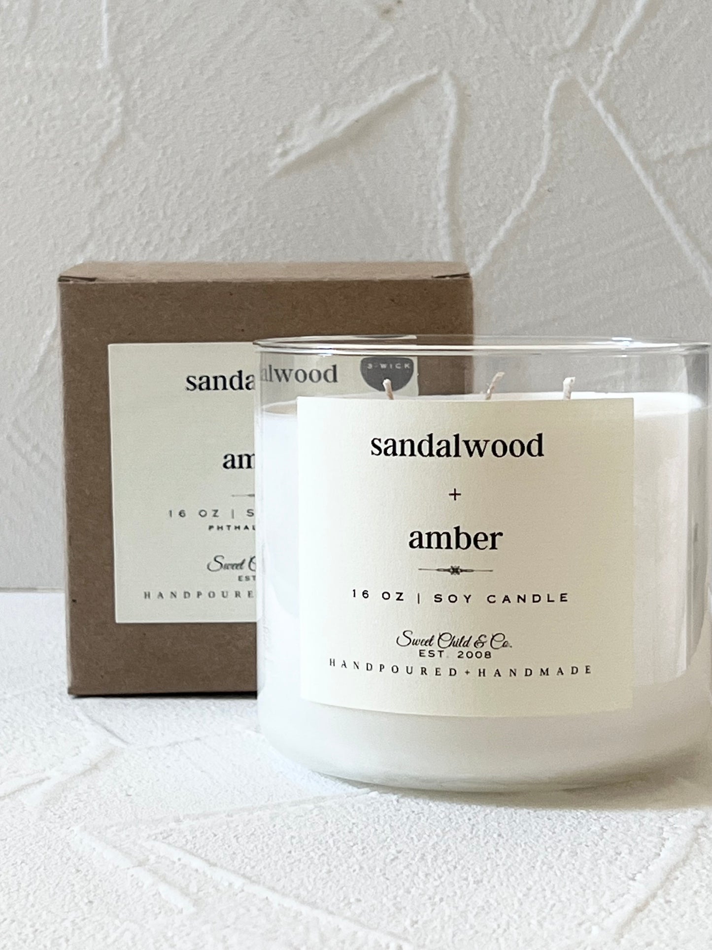 16 oz Large Candle in Clear Tumbler Jar