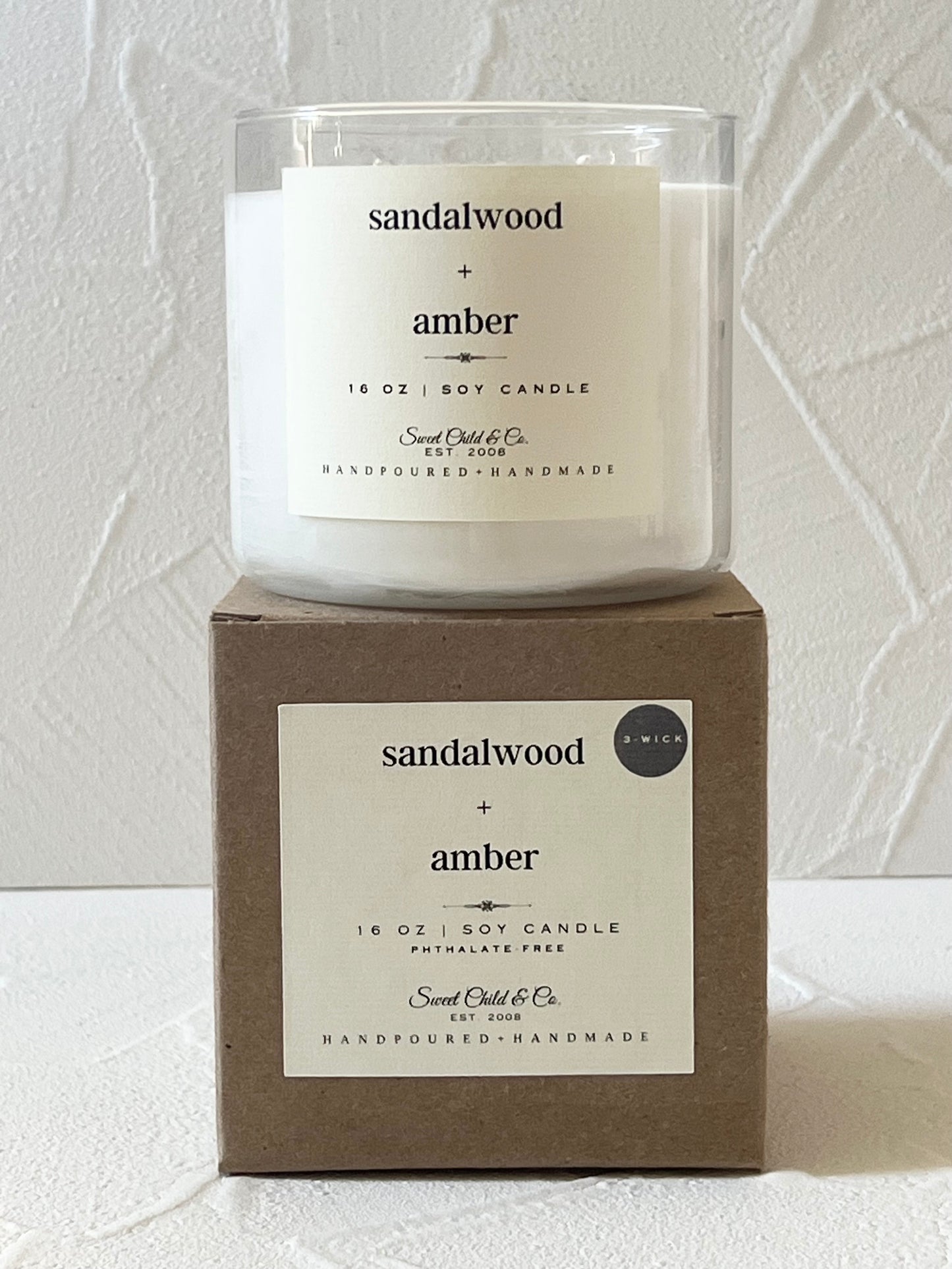 16 oz Large Candle in Clear Tumbler Jar
