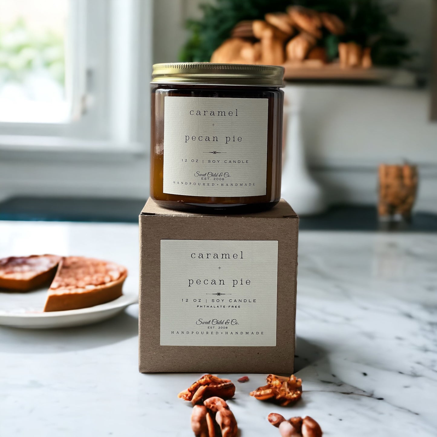 12 oz Soy Candle in Amber Classic Jar FALL FAVORITES