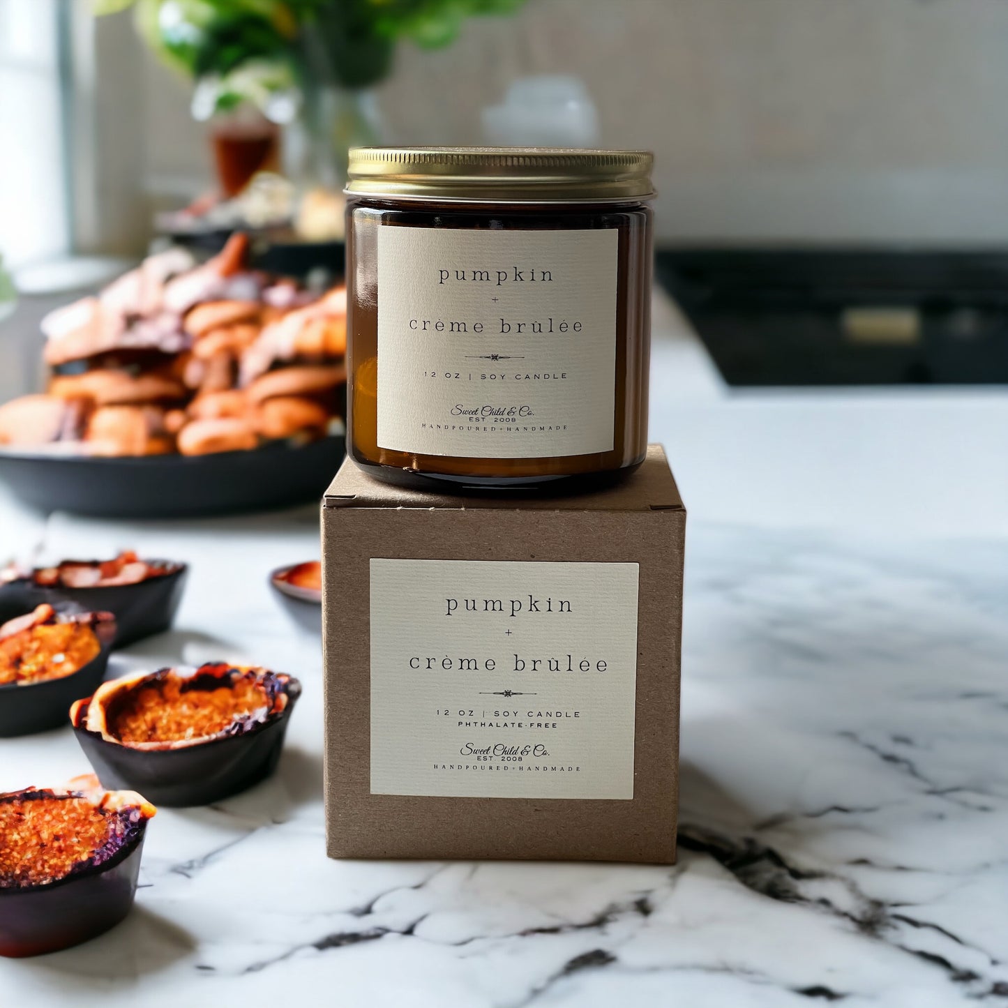 12 oz Soy Candle in Amber Classic Jar FALL FAVORITES