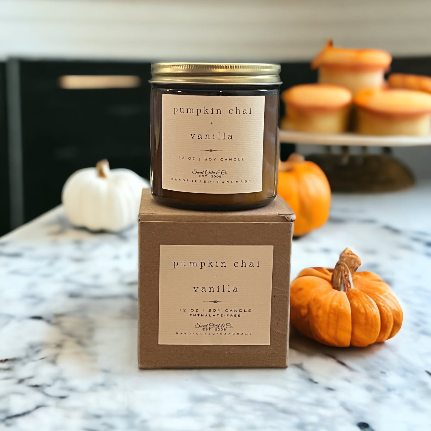 12 oz Soy Candle in Amber Classic Jar FALL FAVORITES