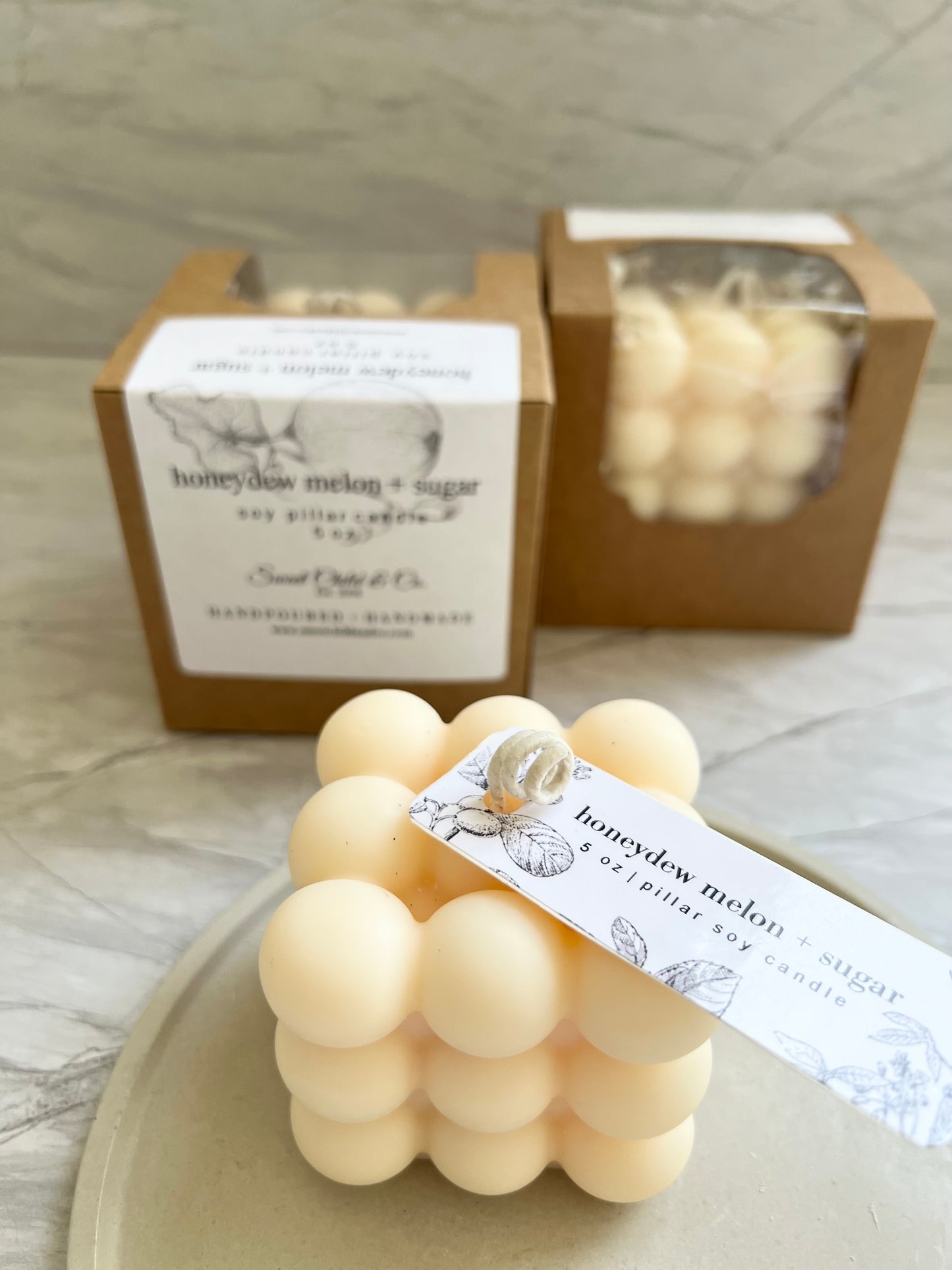 Bubble Pillar Soy Candle - 5 oz