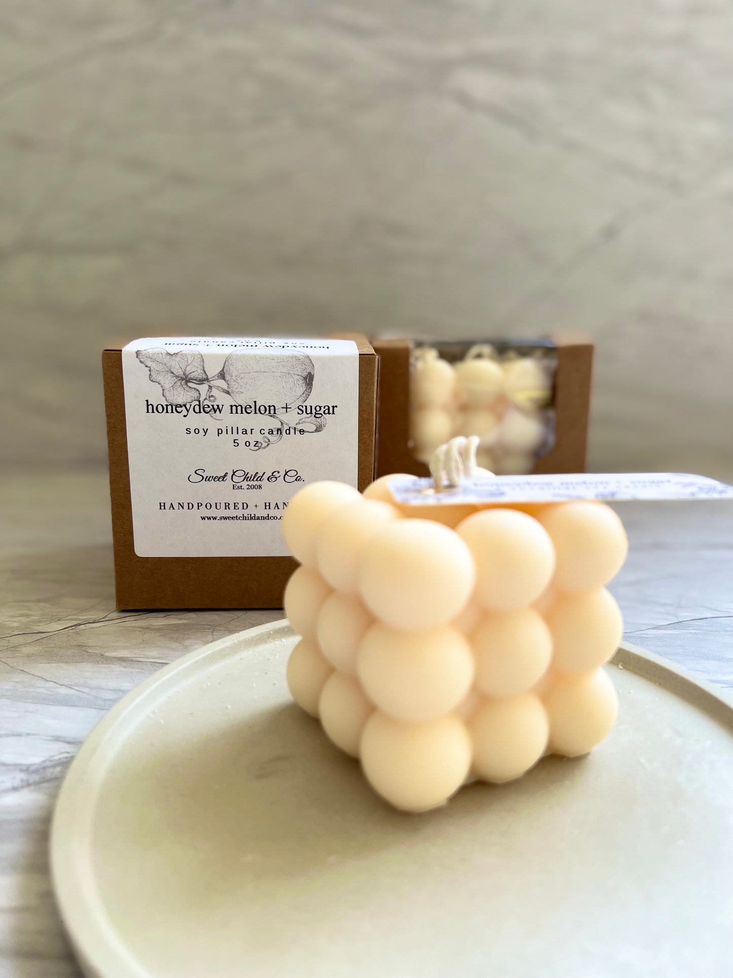 Bubble Pillar Soy Candle - 5 oz