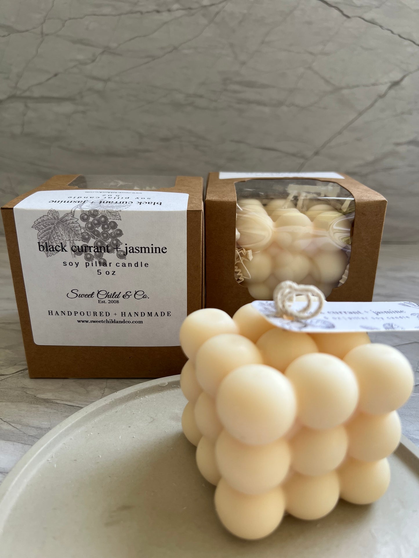 Bubble Pillar Soy Candle - 5 oz